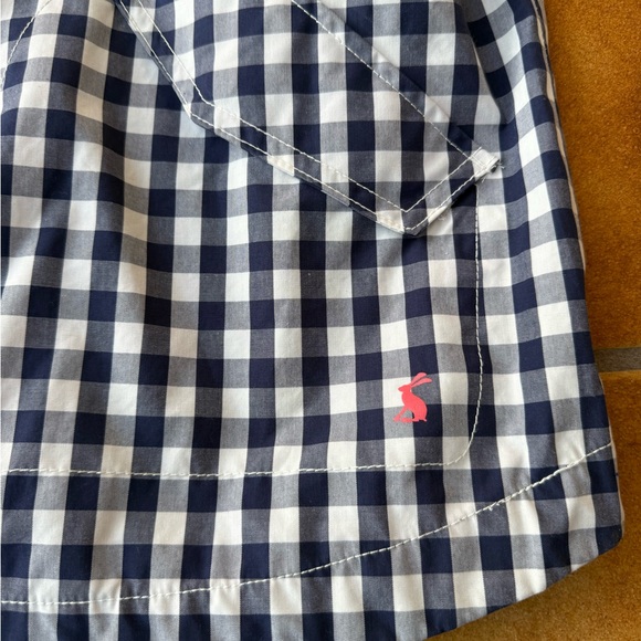 Joules Navy Checkered Raincoat for Kids - Picture 4 of 7